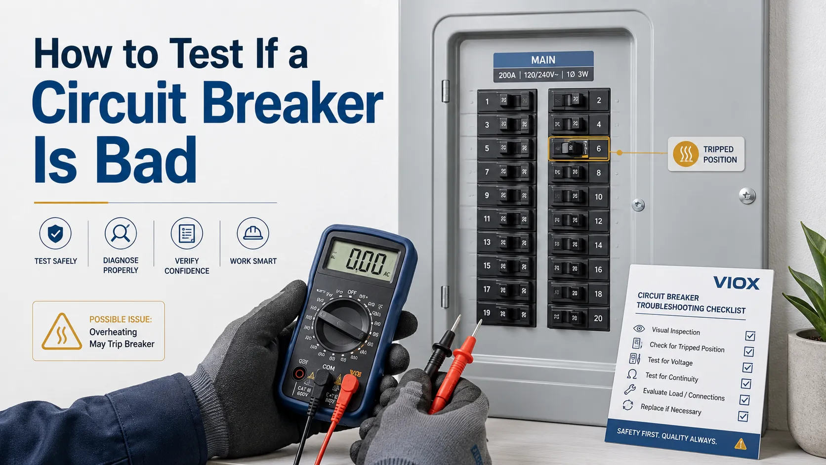 How to Test If a Circuit Breaker Is Bad: Multimeter Checks, Symptoms, and Failure Modes