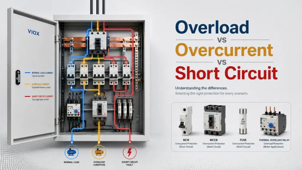 Overload vs Overcurrent vs Short Circuit: Key Differences and Protection Methods