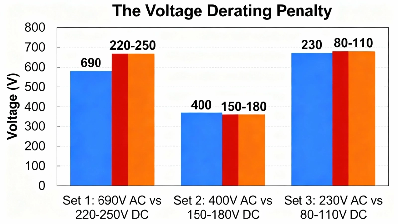 The Voltage Derating Penalty graph