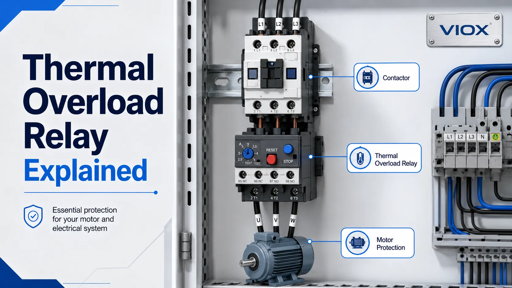 Thermal Overload Relay Explained: Motor Protection, Working Principle, Contacts, and Selection
