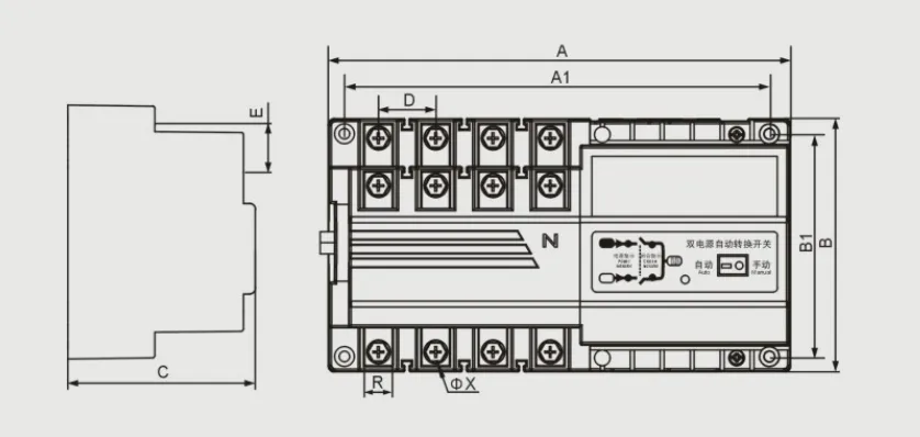 VOQ3-46 Dual Power Automatic Transfer Switch