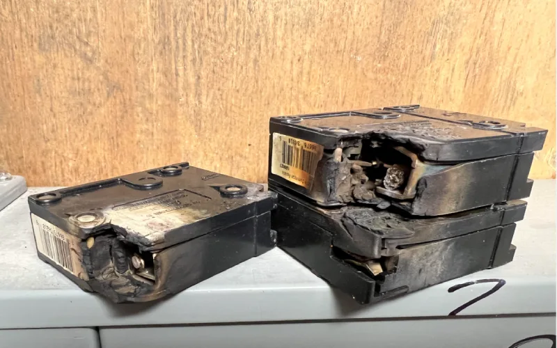 circuit breaker burn