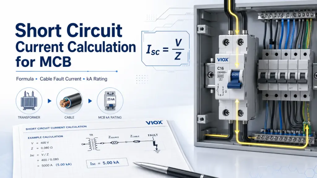 Short Circuit Current Calculation for MCB: Formula, Cable Fault Current, and Breaker kA Rating