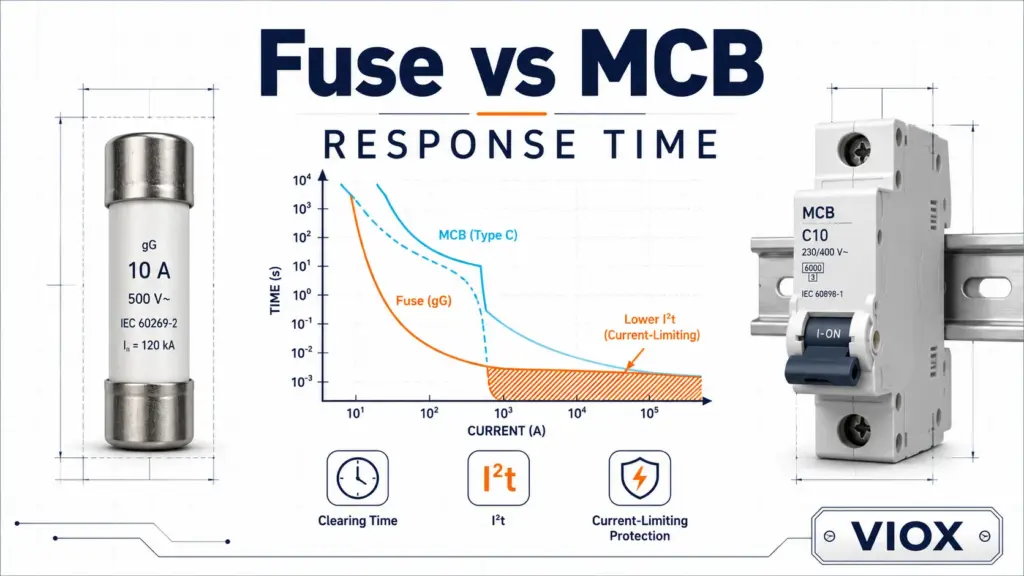 Fuse vs MCB Response Time: Clearing Time, I²t, and Current-Limiting Protection Explained