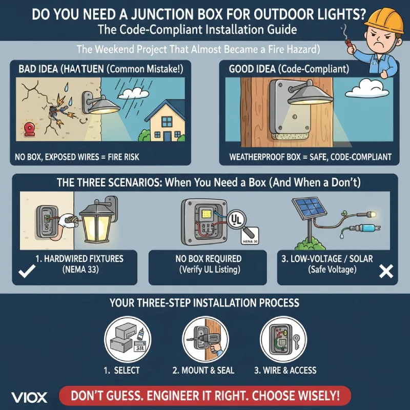 One picture tell u Do You Need a Junction Box for Outdoor Lights_