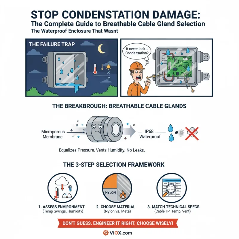 Stop Condensation Damage: The Complete Guide to Breathable Cable Gland Selection