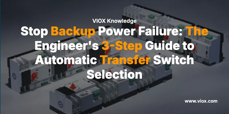 Stop Backup Power Failure: The Engineer's 3-Step Guide to Automatic Transfer Switch Selection