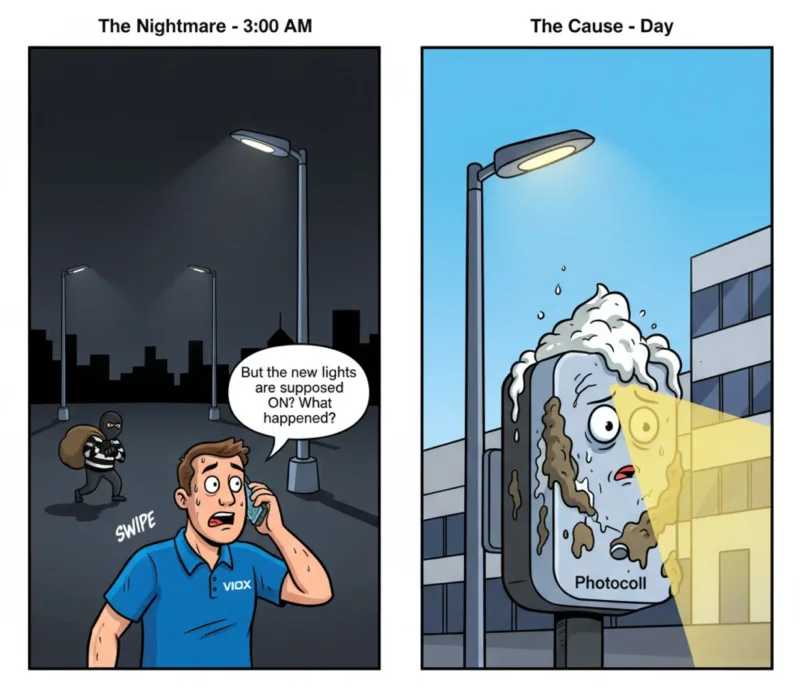 the common issue with photocell placement