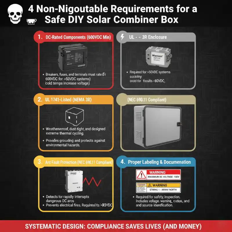 4 Non-Negotiable Requirements for a Safe DIY Solar Combiner Box