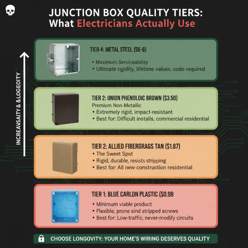 Junction Box Quality Tiers- What Electricians Actually Use