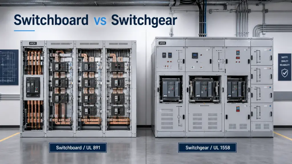 Switchboard vs Switchgear: Key Differences, UL 891 vs UL 1558, and Selection Guide