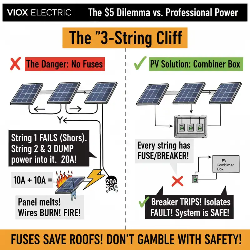 The "3-String Cliff" (Safety Physics)