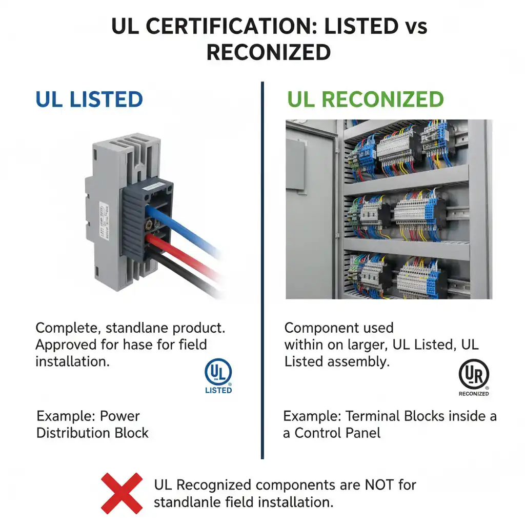 The UL Confusion – "Listed" vs. "Recognized" (They're Not the Same Thing)