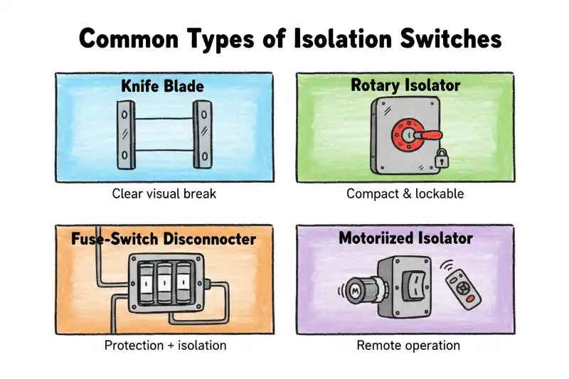 Types of Isolation Switches in Distribution Boxes