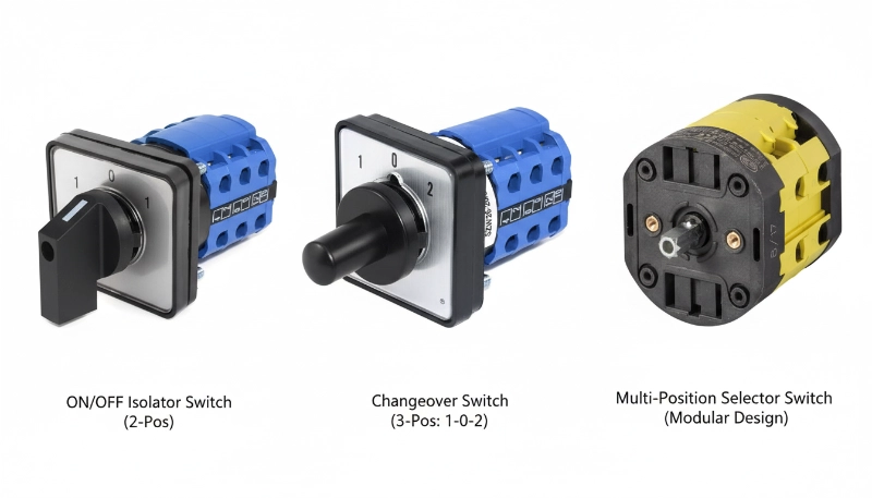 Different types of cam switches