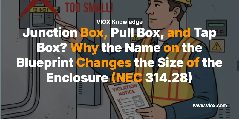 Junction Box, Pull Box, and Tap Box? Why the Name on the Blueprint Changes the Size of the Enclosure (NEC 314.28)