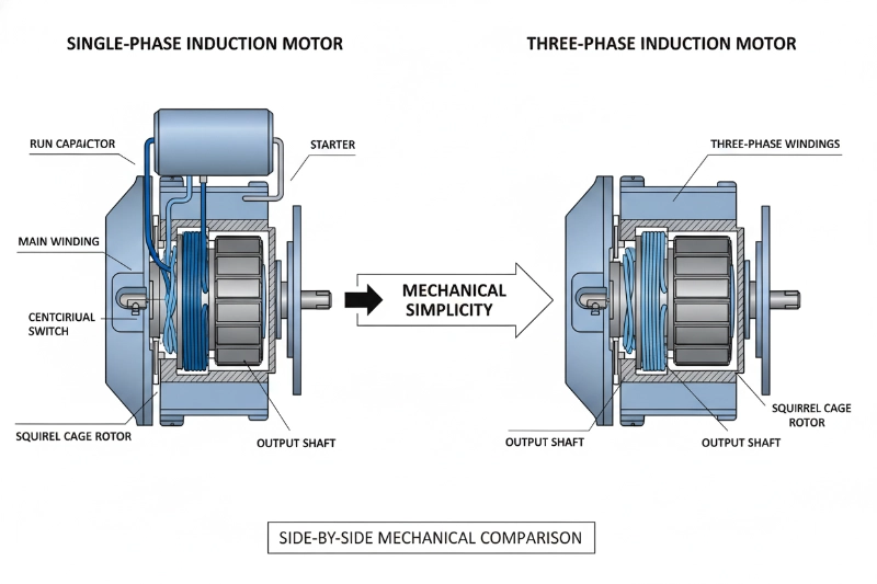 side-by-sie mechanical comparsion