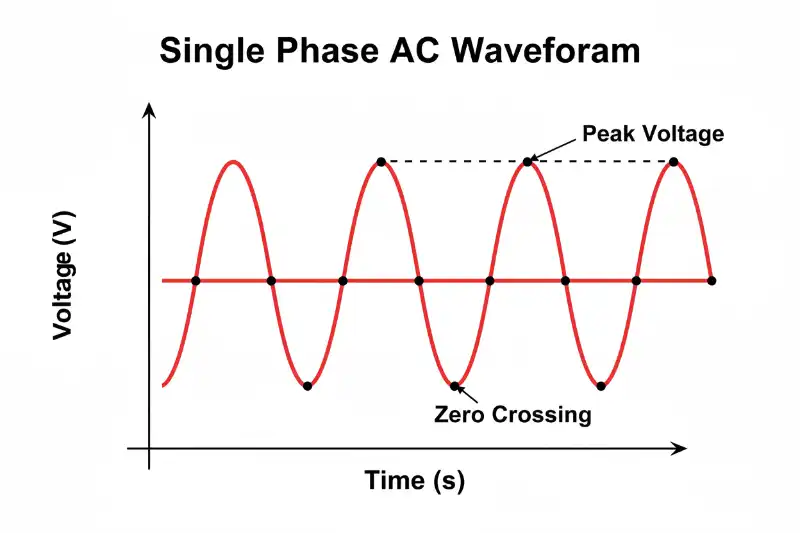 single phase ac wave foram