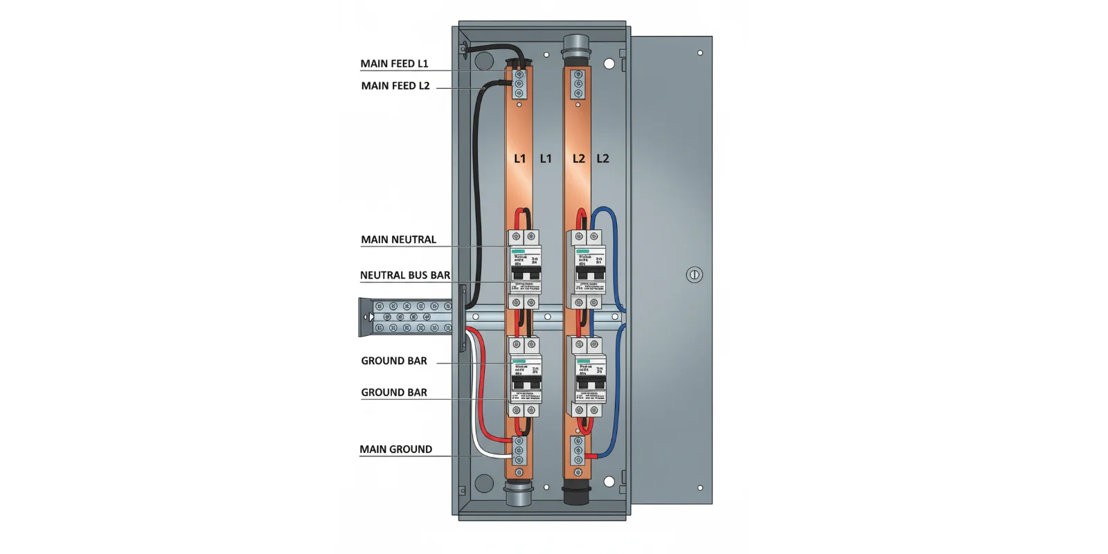 single-phase panelboard