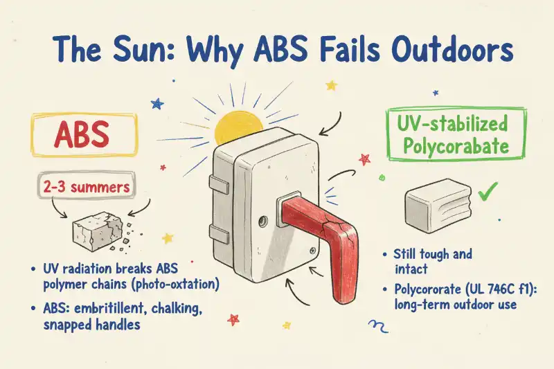the sun why abs fails outdoors