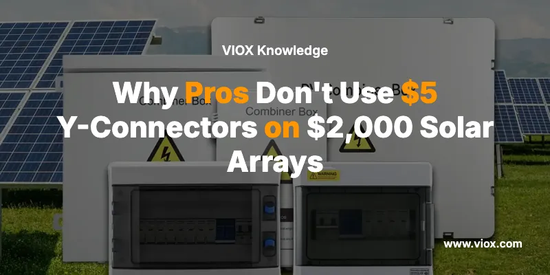 Why Pros Don't Use $5 Y-Connectors on $2,000 Solar Arrays