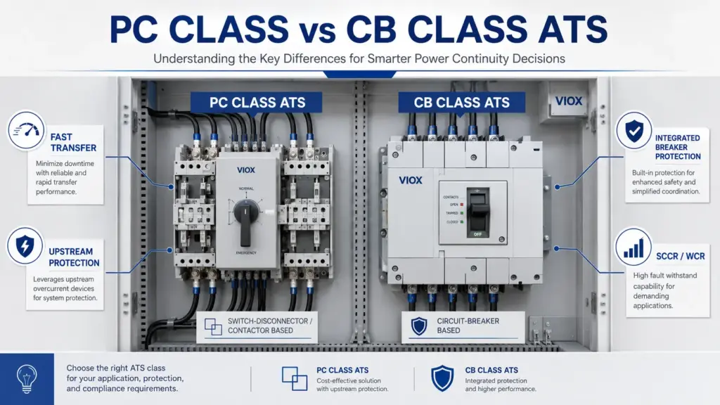 PC Class vs CB Class ATS: Difference, SCCR, Fast Transfer, and Selection Guide