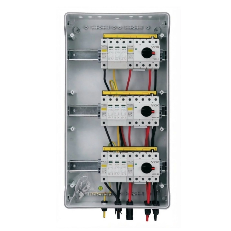 inside of VOPV1000-3/3 Solar Combiner Box