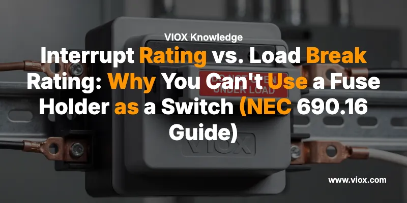 Interrupt Rating vs. Load Break Rating: Why You Can't Use a Fuse Holder as a Switch (NEC 690.16 Guide)
