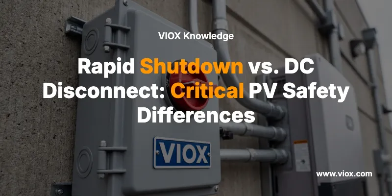 Rapid Shutdown vs. DC Disconnect: Critical PV Safety Differences