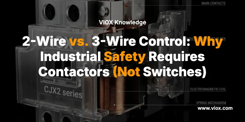 2-Wire vs. 3-Wire Control: Why Industrial Safety Requires Contactors (Not Switches)
