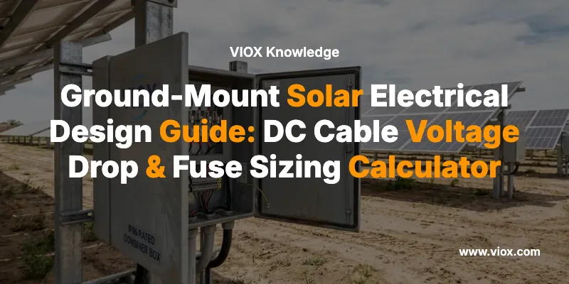Ground-Mount Solar Electrical Design Guide: DC Cable Voltage Drop & Fuse Sizing Calculator