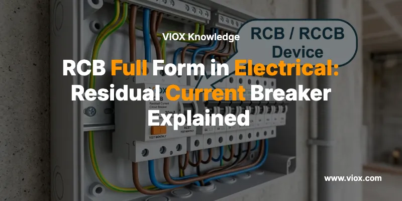 RCB Full Form in Electrical: Residual Current Breaker Explained