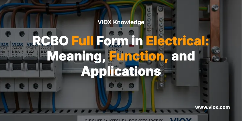RCBO Full Form in Electrical: Meaning, Function, and Applications