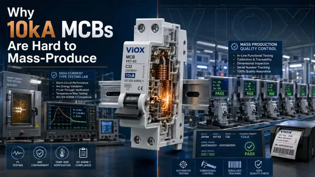 Why 10kA MCBs Are Hard to Mass-Produce: Type Testing, Arc Extinction, and Rating Verification