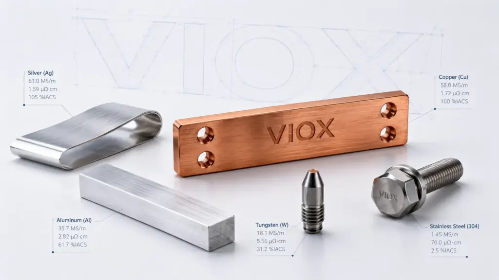 Conductivity vs Resistivity vs %IACS: Copper, Aluminum, Silver, and Contact Materials Compared