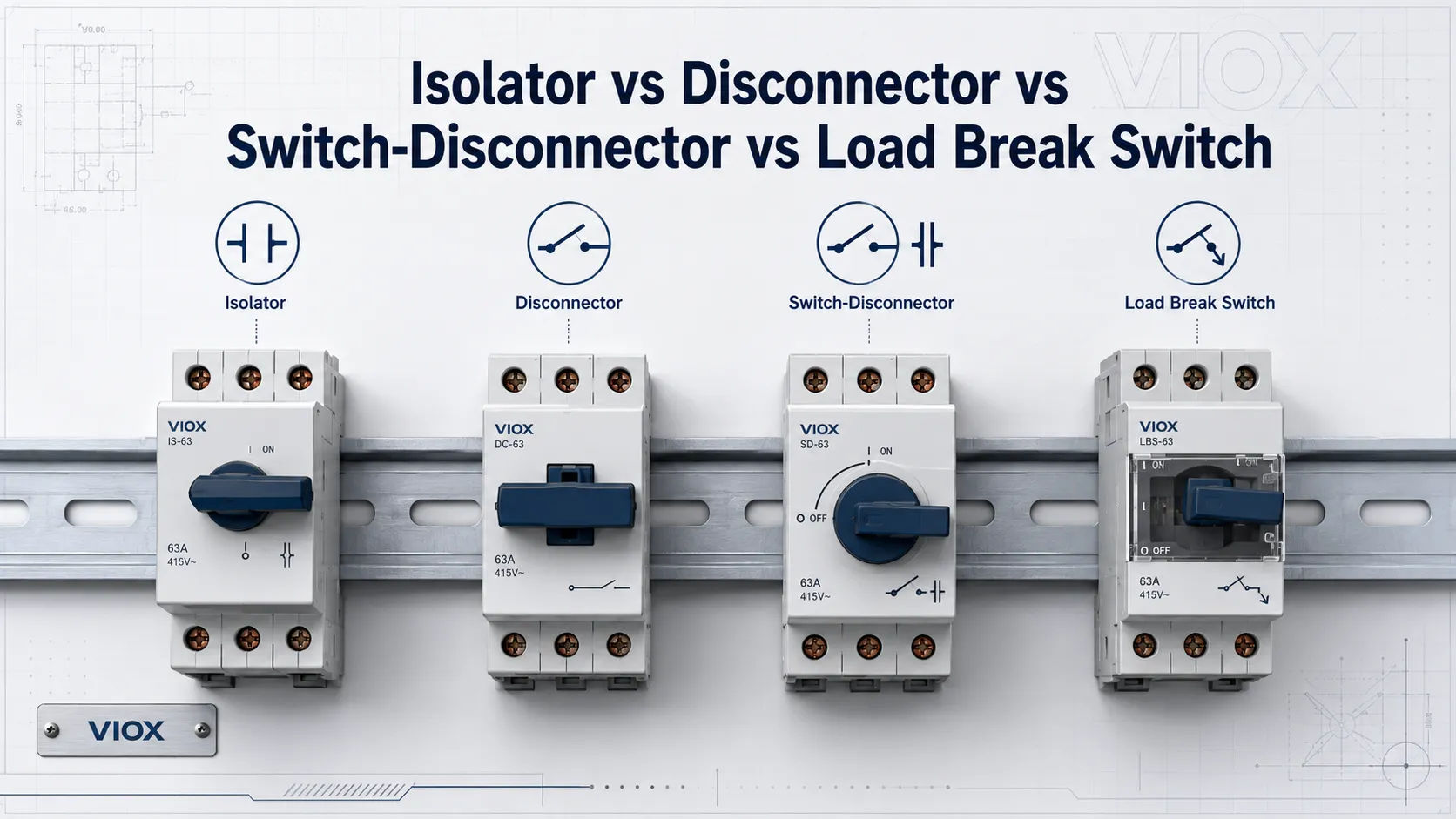 Isolator vs Disconnector vs Switch-Disconnector vs Load Break Switch