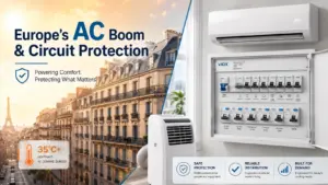 Europe's AC Boom: Air Conditioner Circuit Breaker, MCB Curve, RCBO, and Consumer Unit Guide