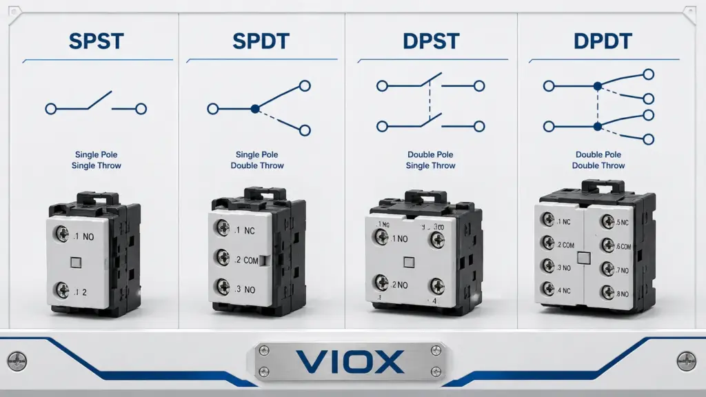 SPST vs SPDT vs DPST vs DPDT: Poles and Throws Explained for Switches and Relays
